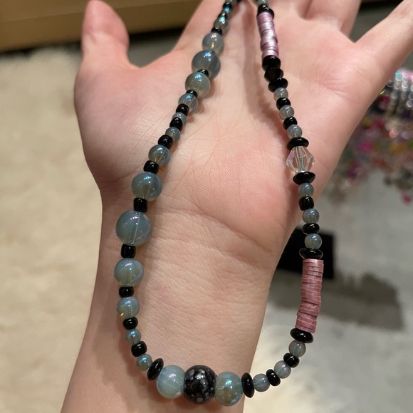 Phone String!! Beautiful Blue Shift Glass Beads & Swarovski Theme! - Picture 8 of 11